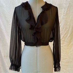 Trois The Label Cropped Blouse (RARE)